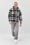 Men's Plaid Hooded Casual Blue Lumberjack Jacket with Pockets - 6