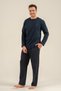 100% Cotton Long Sleeve Men's Pajama Set Wide Size Option - 2