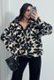 Women's Floral Motif Pocket Soft Textured Plush Jacket - 3