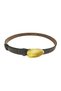Women's Trendy Knitted Pattern Soft Touch Pu Leather Belt, 2.5 cm Elegant Antique Gold Spoon-Shaped Buckle, Matches with Dress, Jeans, Pants, and Skirt - 6
