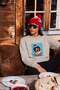 Women's Premium Fabric Embossed Dog Printed Sweatshirt