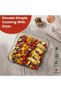 3Diamonds Baking Tray Glass 2-Piece Set - 1000ml (Small Size) and 1600ml (Medium Size) Square, Bakin - 5