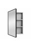WALALLA HOME Medicine Cabinet, 65x40cm Bathroom Mirror with Storage, Wall Mounted carbon fiber Stora - 2