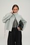 Liora Buttoned Ice Blue Bomber Jacket - 2