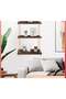 EETU Hanging Shelves For Wall,3-Tier Antique Wood Floating Hanging Shelf With Handmade Twine Weaving - 4