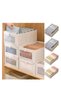DUNISO 4-Piece Foldable OrganizerJeans Storage BoxWardrobe Clothes OrganizerVisible Linen Storage - 3