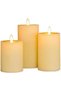 MOMENT Flameless Candles, Set Of 3 Flameless Pillar Candles, Battery Operated Fake Candle, Led Flame