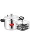 Pigeon Idli Maker 4 Plates | Stainless Steel | Makes 16 Idlis | Induction & Gas Stove Compatible