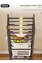 DUNISO 4 Tier Storage Shelves, Stable Kitchen Shelf Organizer, Storage Rack with Wheels and Armrests - 2