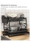 Haidue 2 Tier Foldable Dish Drying Rack with Utensil Holder & Cutting Board Holder & Drainboard Tray - 5