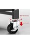 Toshionics 5-Tier Heavy-Duty Metal Storage Rack with Wheels | Foldable Large-Capacity Organizer Shel - 3