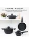 7-Piece Chef Art Non-Stick Aluminium Cookware Set, 2.5 mm Body Thickness, Tempered Glass L - 4