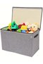 Sortify Toy Storage Organizer Chest Large with Lid, Collapsible Sturdy Toy Box Storage Bin for Playr