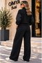 Levure Women's Trousers with Tunnel Waist and Parachute Detail, Jacket and Bottom Two-Piece Set - 4