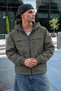 Men's Hooded Waterproof Casual Khaki Raincoat - 2