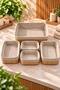 Bamboo 5-Piece Organizer Basket Set Bathroom Cabinet Kitchen