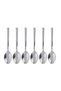 6-Piece 19 cm Stainless Steel Table Spoon Set, Mirror-Polished Chrome Finish, Ergonomic Ha