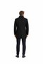 Men's detachable windproof collar detailed 3 buttoned double breasted collar stamp coat - 3