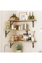 Anmi Corner Floating Shelves Set of 5 - Wall Mounted Rustic Wood Wall Shelves, Easy-to-Assemble Tier - 5