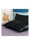 MahMir® Silk Satin Pillowcase for Hair and Skin Queen - Black Silk Pillowcase 2 Pack 76L x 51W CM (3 - 3