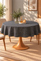 Liquid-Proof Oilcloth Round Tablecloth |   Stain-Resistant, Easy-To-Clean Pvc Tablecloth