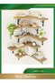 Anmi Corner Floating Shelves Set of 5 - Wall Mounted Rustic Wood Wall Shelves, Easy-to-Assemble Tier