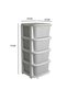 Noon East 4-Layer Drawers Plastic Storage Organizer With Wheels,Solution For Everyday Living, Easy A - 2
