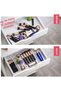 Eworld 25 PCS Clear Plastic Drawer Organizer Tray Set, Drawer Dividers Storage Bins, Non-Slip & Stac - 5