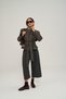 Riven Pleated Long Anthracite Bermuda Trousers - 3