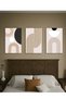RATSAW Set Of 3 Framed Canvas Wall Arts Stretched Over Wooden Frame Paintings Sage Green Boho Wall A