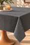 Liquid-Proof Oilcloth Gray Tablecloth |   Stain-Resistant, Easy-To-Clean Pvc Tablecloth - 2