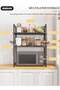 DUNISO 2 Tier Storage Shelves, Stable Kitchen Shelf Organizer, Storage Rack with Armrests, Removable - 3