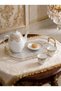 nehem 3 PCS Clear Serving Tray, With Polished Metal Handles, Serving Plate, Wavy Pattern Clear Tray, - 2