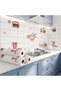 Zeemey 1 Roll, Aluminum Foil Metal Marble Wallpaper, Kitchen Oil-Proof Sticker, Heat-Resistant Wallp - 2