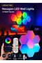 ARNOTEC Hexagon LED Wall Lights 6 Panels, Smart RGB Gaming Lights with Bluetooth App & Remote Contro