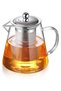 XiuWoo Glass Infuser Teapot With Lid Clear/Silver 950ml