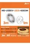MODI 3M LED Strip Light Warm White 3000K USB Powered with Switch, 60 LEDs/M Flexible Tape Light with - 5