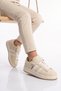 Beige Velcro Strap Unisex Children's Walking and Sports Shoes Sneaker Coop F