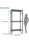 Forthcan Heavy Duty Clothes Rack on Wheels, Metal Garment Rail with 3 Hanging Rods, Shelf and Side H - 3