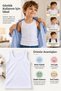Boy's 5-Piece Advantage Pack White 100% Cotton Undershirt - 7