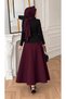 Scuba Fabric Zip-Up Modest Skirt - 2