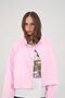 Liora Buttoned Pink Bomber Jacket - 3
