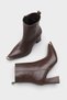 Cathrin Pointed Toe Thick Heeled Zippered Metal Toe Women's Stylish Boots - 5