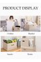 DUNISO 2pcs Wardrobe Clothes Organizer Cubes with Lids Foldable Fabric Decorative Storage Box Bins O - 5