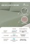 Pizuna Pure Combed Cotton Double Fitted Sheet 140x200 cm Sea Foam, 400 Thread Count Cool Luxury Soft - 2