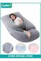 Bybeo U Shaped Full Body Pregnancy Pillow For Maternity Women With Removable Jersey Cotton Cover