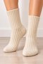 4 Pairs of Women's Cream Knitted Winter Wool Socks – Derby Model 36-40 Size - 3