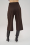 Riven Pleated Long Brown Bermuda Trousers - 5