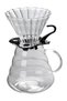 Toshionics V60 Manual Coffee Share Pot With Filter Glass Clear
