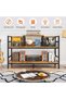 Solerconm Multifunctional Cabinet，3 Tier Living Room Cabinet with Storage,Record Player Stand with M - 2